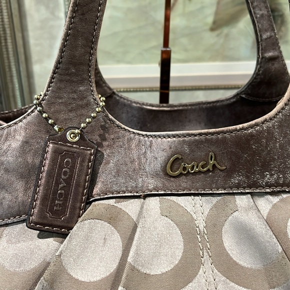Coach Rehab Monogram Brown and Tan Women's Bag - Picture 5 of 15